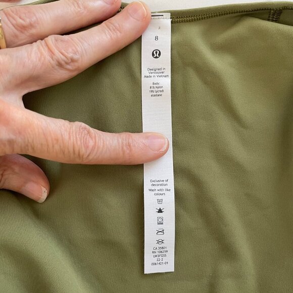 Lululemon Align SS Crop Nulu T Shirt Top Athletic Activewear Bronze Green Sz 8 - Picture 12 of 13